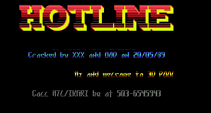 Hotline 3D Pool Title Screen
